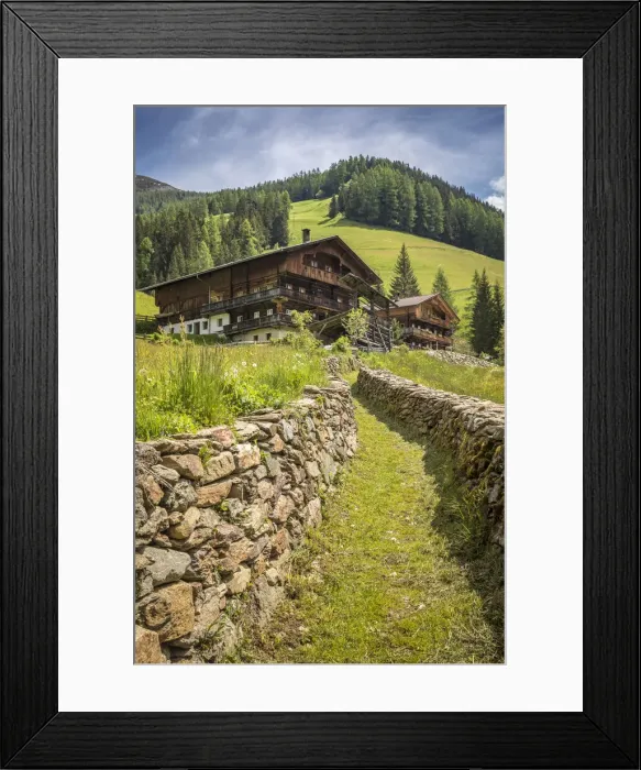 Framed Print : Hohlweg Gasse above Innervillgraten in Villgratental, East Tyrol, Tyrol, Austria Framed Print : Hohlweg Gasse above Innervillgraten in Villgratental, East Tyrol, Tyrol, Austria