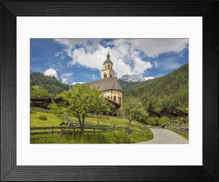 Framed Print : The village of Obermauern with the Maria Schnee pilgrimage church, Virgental, East Tyrol, Tyrol, Austria Framed Print : The village of Obermauern with the Maria Schnee pilgrimage church, Virgental, East Tyrol, Tyrol, Austria