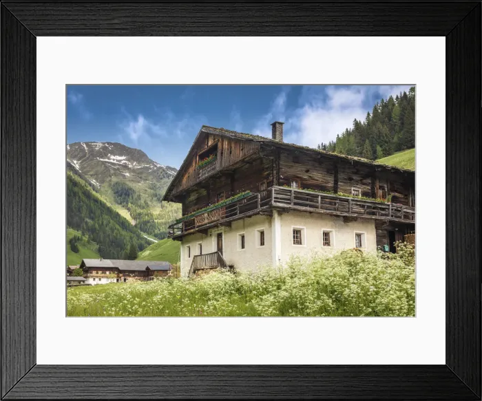 Framed Print : Alter Berghof in the village of Innervillgraten, Villgratental, East Tyrol, Tyrol, Austria Framed Print : Alter Berghof in the village of Innervillgraten, Villgratental, East Tyrol, Tyrol, Austria