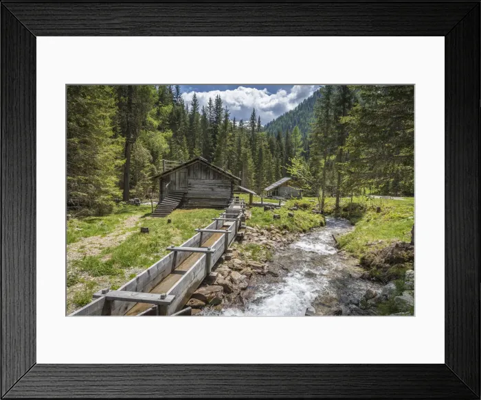 Framed Print : Historical Wegelate saw with Villgratenbach in the Arntal, Innervillgraten, Villgratental, East Tyrol, Tyrol, Austria Framed Print : Historical Wegelate saw with Villgratenbach in the Arntal, Innervillgraten, Villgratental, East Tyrol, Tyrol, Austria
