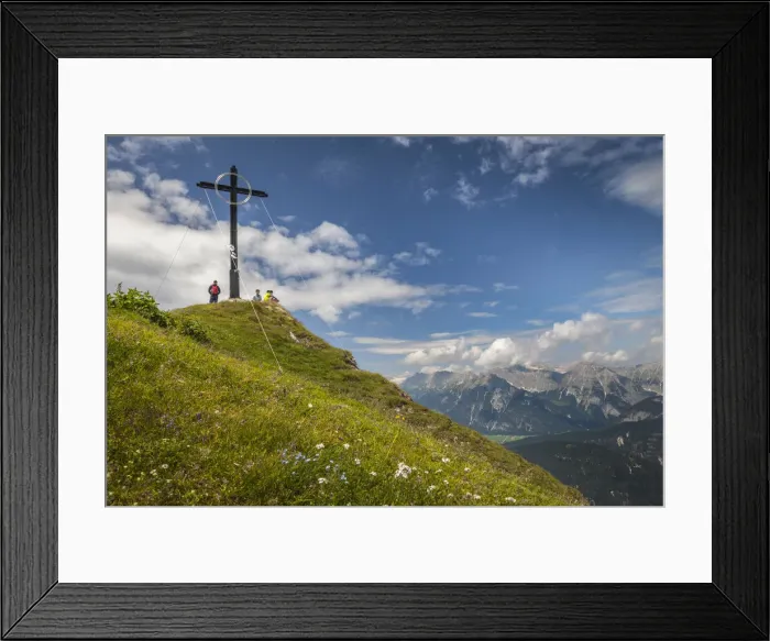 Framed Print : Summit cross of the Seefelder Spitze (2, 220 m), Seefeld in Tirol, Tyrol, Austria Framed Print : Summit cross of the Seefelder Spitze (2, 220 m), Seefeld in Tirol, Tyrol, Austria