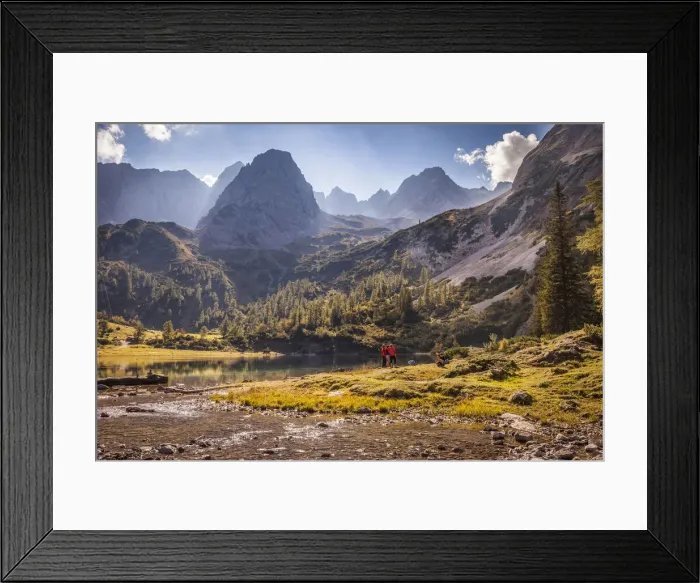 Framed Print : Lake Seebensee in the Gaistal, Ehrwald in Tirol, Tyrol, Austria Framed Print : Lake Seebensee in the Gaistal, Ehrwald in Tirol, Tyrol, Austria