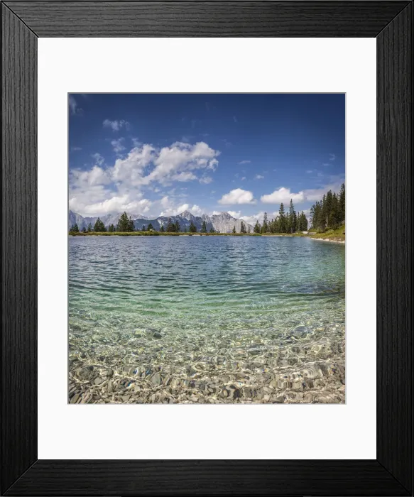 Framed Print : Cold water lake above Seefeld in Tirol, Tyrol, Austria Framed Print : Cold water lake above Seefeld in Tirol, Tyrol, Austria