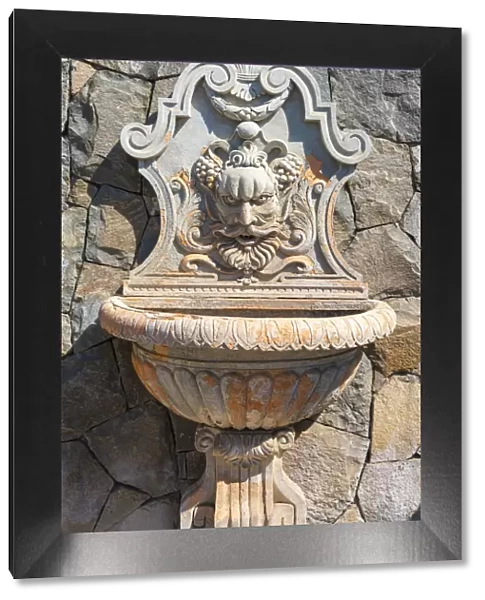 Detail of water fountain, Haras de Pirque winery, Pirque, Maipo Valley, Cordillera Province, Santiago Metropolitan Region, Chile