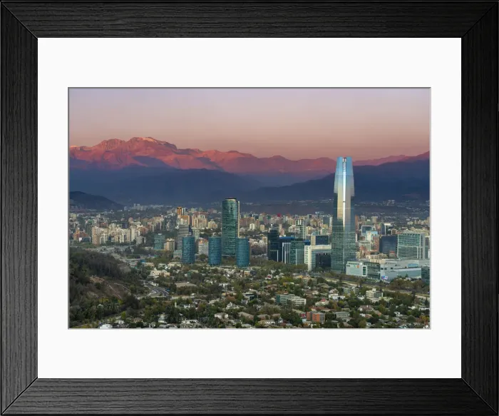 Framed Print : Providencia with Gran Torre Santiago at sunset, Santiago Province, Santiago Metropolitan Region, Chile Framed Print : Providencia with Gran Torre Santiago at sunset, Santiago Province, Santiago Metropolitan Region, Chile