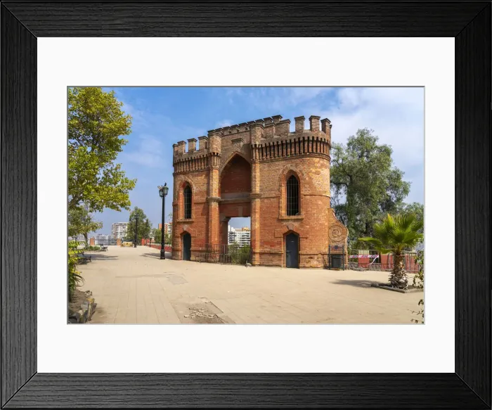 Framed Print : Gate made of red bricks at Santa Lucia Hill, Santiago, Santiago Metropolitan Region, Chile Framed Print : Gate made of red bricks at Santa Lucia Hill, Santiago, Santiago Metropolitan Region, Chile