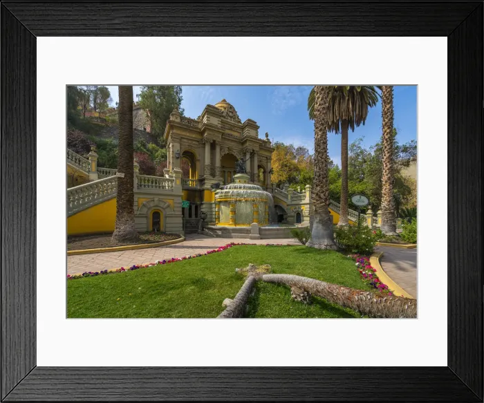 Framed Print : Neoclassical Neptune Fountain at Santa Lucia Hill, Santiago, Santiago Metropolitan Region, Chile Framed Print : Neoclassical Neptune Fountain at Santa Lucia Hill, Santiago, Santiago Metropolitan Region, Chile