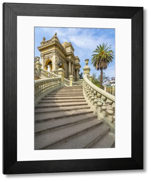 Framed Print : Stairs by Neptune Fountain at Santa Lucia Hill, Santiago, Santiago Metropolitan Region, Chile Framed Print : Stairs by Neptune Fountain at Santa Lucia Hill, Santiago, Santiago Metropolitan Region, Chile