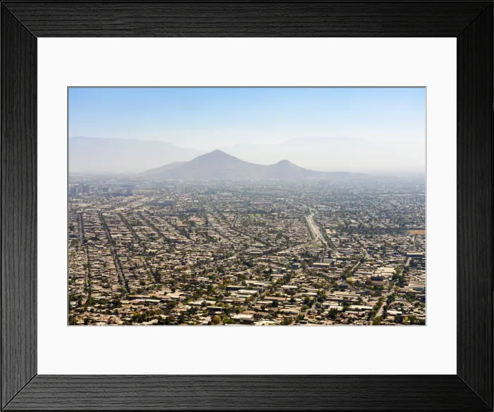 Framed Print : View of Santiago seen from Los Gemelos viewpoint, Metropolitan Park, Providencia, Santiago, Santiago Province, Santiago Metropolitan Region, Chile Framed Print : View of Santiago seen from Los Gemelos viewpoint, Metropolitan Park, Providencia, Santiago, Santiago Province, Santiago Metropolitan Region, Chile