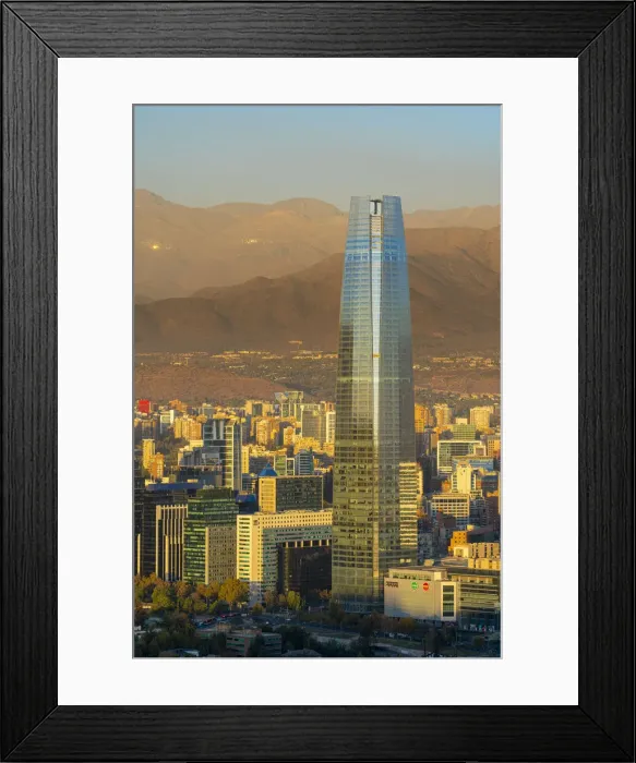 Framed Print : Gran Torre Santiago at sunset, Santiago Province, Santiago Metropolitan Region, Chile Framed Print : Gran Torre Santiago at sunset, Santiago Province, Santiago Metropolitan Region, Chile