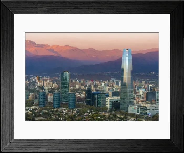 Framed Print : Providencia with Gran Torre Santiago at sunset, Santiago Province, Santiago Metropolitan Region, Chile Framed Print : Providencia with Gran Torre Santiago at sunset, Santiago Province, Santiago Metropolitan Region, Chile