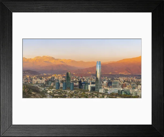 Framed Print : Providencia with Gran Torre Santiago at sunset, Santiago Province, Santiago Metropolitan Region, Chile Framed Print : Providencia with Gran Torre Santiago at sunset, Santiago Province, Santiago Metropolitan Region, Chile