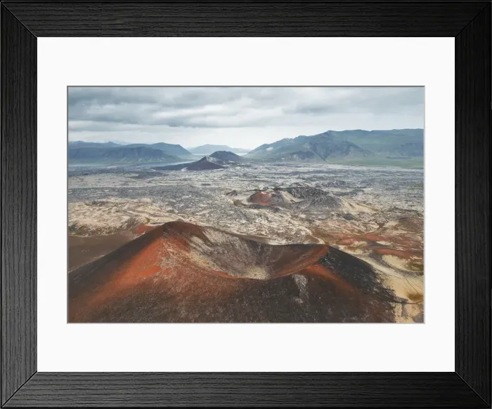 Framed Print : Aerial view taken by drone of volcanic area in Snaefellsness peninsula, Vesturland, Iceland Framed Print : Aerial view taken by drone of volcanic area in Snaefellsness peninsula, Vesturland, Iceland