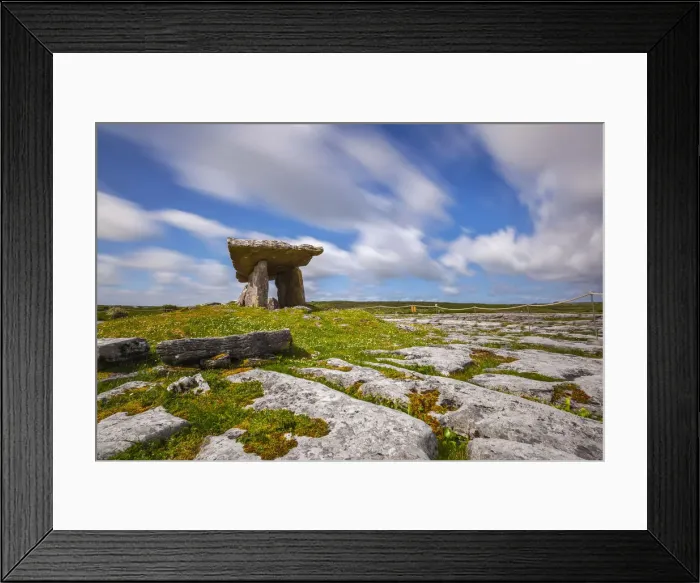 Framed Print : Poulnabrone Dolmen portal stone, Burren, Clare, Ireland, Northern Europe Framed Print : Poulnabrone Dolmen portal stone, Burren, Clare, Ireland, Northern Europe