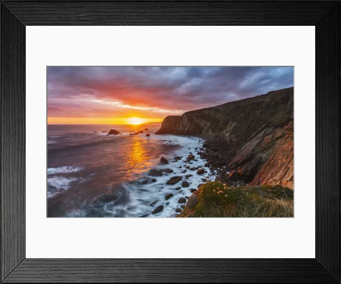 Framed Print : Cliffs at sunset, Crohy Head, Dungloe, Maghery, Donegal, Ireland, Northern Europe Framed Print : Cliffs at sunset, Crohy Head, Dungloe, Maghery, Donegal, Ireland, Northern Europe