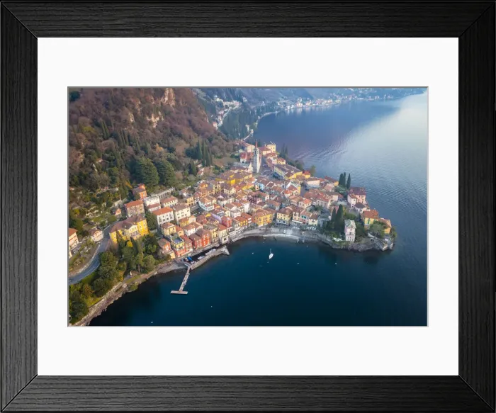 Framed Print : town of Varenna, Lake Como, at sunset in winter. Varenna, Lecco district, Lombardy, Italy Framed Print : town of Varenna, Lake Como, at sunset in winter. Varenna, Lecco district, Lombardy, Italy