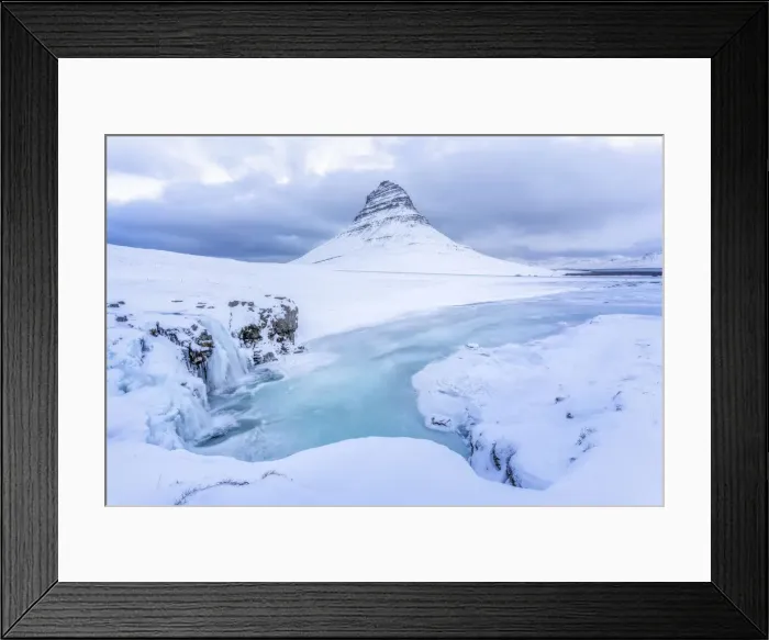 Framed Print : Iceland: the real Icelandic winter in the Snaefellsnes peninsula, Kirkjufell Framed Print : Iceland: the real Icelandic winter in the Snaefellsnes peninsula, Kirkjufell