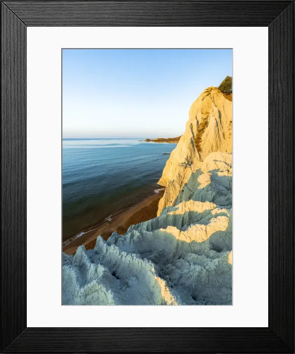 Framed Print : Calm sea at dawn surrounding Xi beach and white cliffs, Kefalonia, Ionian Islands, Greece Framed Print : Calm sea at dawn surrounding Xi beach and white cliffs, Kefalonia, Ionian Islands, Greece