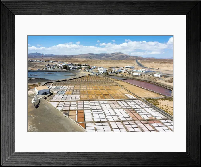 Framed Print : Salt pans Salinas Del Carmen on coastline, Fuerteventura, Canary Islands, Spain Framed Print : Salt pans Salinas Del Carmen on coastline, Fuerteventura, Canary Islands, Spain