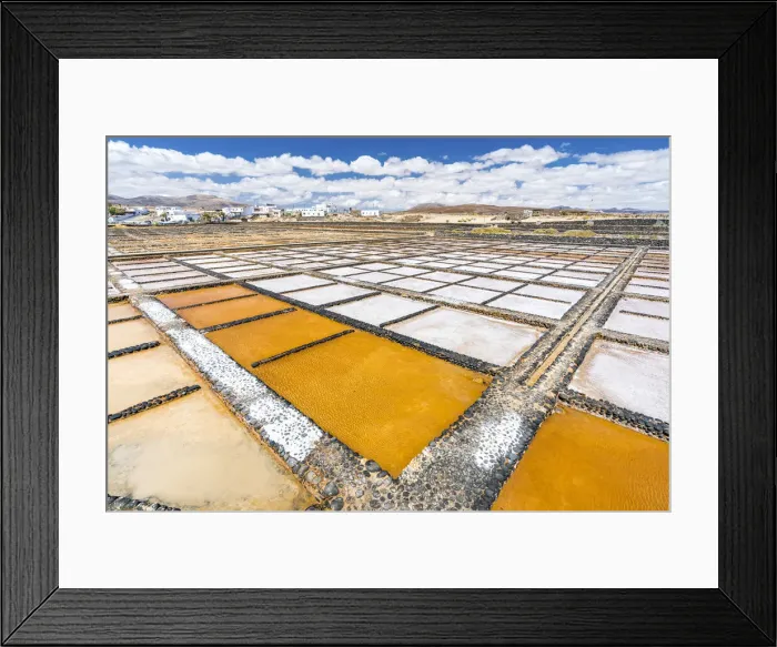 Framed Print : Salt flats Salinas Del Carmen, Fuerteventura, Canary Islands, Spain