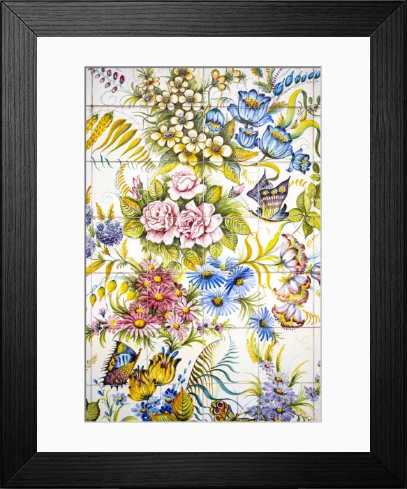 Framed Print : Ravello, Amalfi Coast, Campania, Italy Details of local ceramic