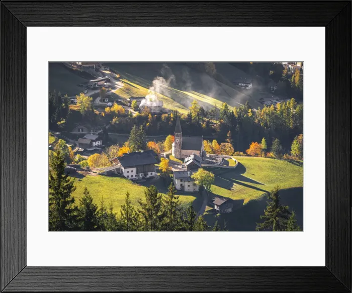 Framed Print : Santa Magdalena village, Funes Valley, South Tyrol, Italy Framed Print : Santa Magdalena village, Funes Valley, South Tyrol, Italy