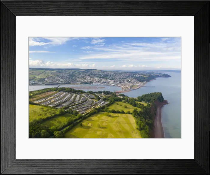 Framed Print : Aerial view of Teignmouth on a sunny summer afternoon, Devon, England. Summer (June) 2020 Framed Print : Aerial view of Teignmouth on a sunny summer afternoon, Devon, England. Summer (June) 2020