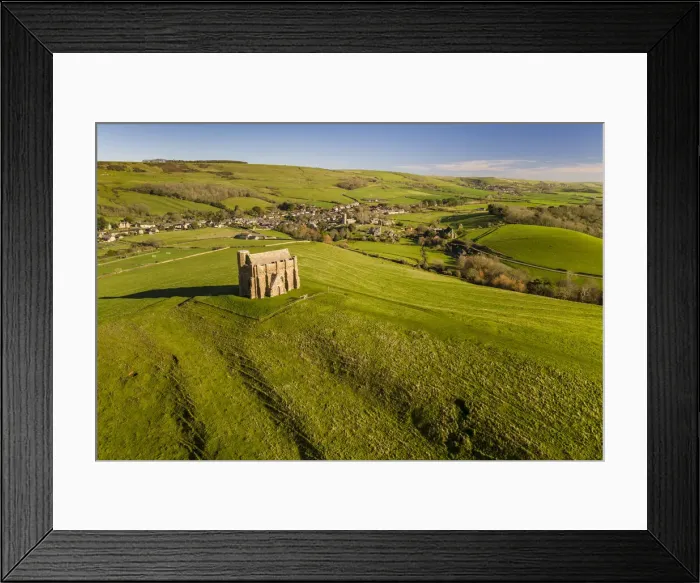 Framed Print : Aerial view of St Catherines Chapel near the village of Abbotsbury, Dorset, England. Winter (January) 2022 Framed Print : Aerial view of St Catherines Chapel near the village of Abbotsbury, Dorset, England. Winter (January) 2022