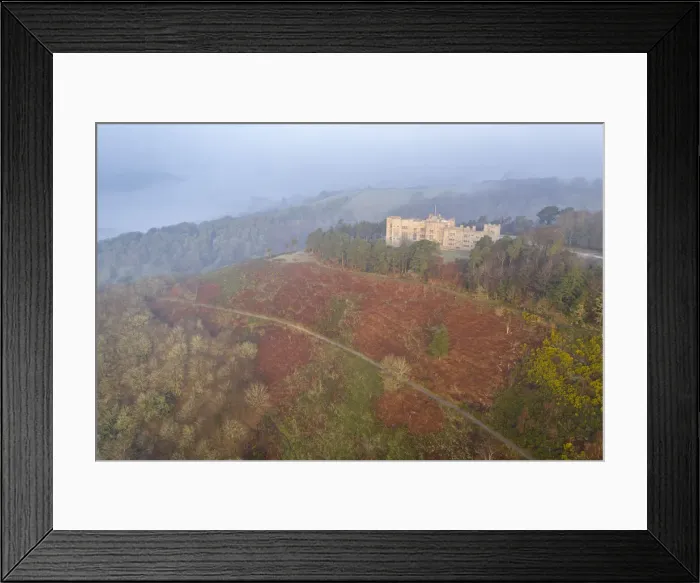 Framed Print : Castle Drogo on a misty winter morning, Dartmoor, Devon, England. Spring (March) 2022 Framed Print : Castle Drogo on a misty winter morning, Dartmoor, Devon, England. Spring (March) 2022