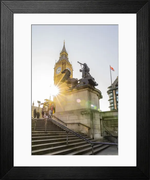 Framed Print : Boadicea and Her Daughters statue and Big Ben, also known as Elizabeth Tower. Part of the Houses of Parliament and a Unesco World Heritage site, London, England, UK Framed Print : Boadicea and Her Daughters statue and Big Ben, also known as Elizabeth Tower. Part of the Houses of Parliament and a Unesco World Heritage site, London, England, UK