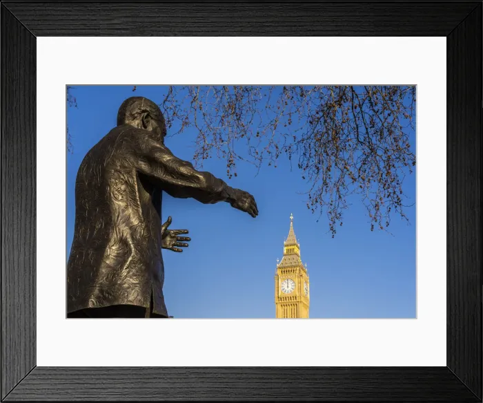 Framed Print : Nelson Mandela statue on Parliament square and Big Ben, also known as Elizabeth Tower. Part of the Houses of Parliament and a Unesco World Heritage site, London, England, UK Framed Print : Nelson Mandela statue on Parliament square and Big Ben, also known as Elizabeth Tower. Part of the Houses of Parliament and a Unesco World Heritage site, London, England, UK