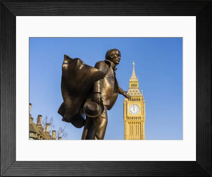 Framed Print : Statue of David Lloyd George, a former British Prime Minister and Big Ben, also known as Elizabeth Tower. Part of the Houses of Parliament and a Unesco World Heritage site, London, England, UK Framed Print : Statue of David Lloyd George, a former British Prime Minister and Big Ben, also known as Elizabeth Tower. Part of the Houses of Parliament and a Unesco World Heritage site, London, England, UK