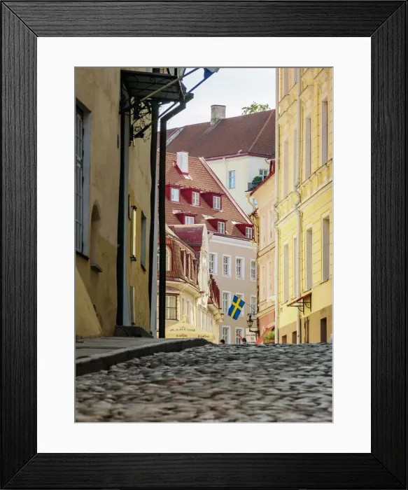 Framed Print : Pikk Street, Old Town, Tallinn, Estonia