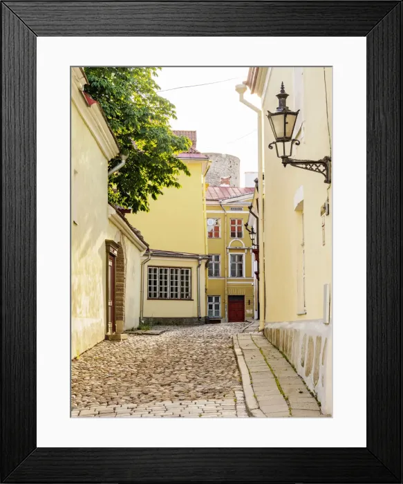 Framed Print : Old Town Street at the Toompea Hill, Tallinn, Estonia Framed Print : Old Town Street at the Toompea Hill, Tallinn, Estonia