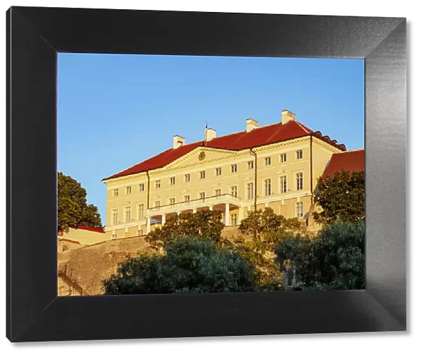 Stenbock House at sunset, Government Office, Toompea Hill, Tallinn, Estonia