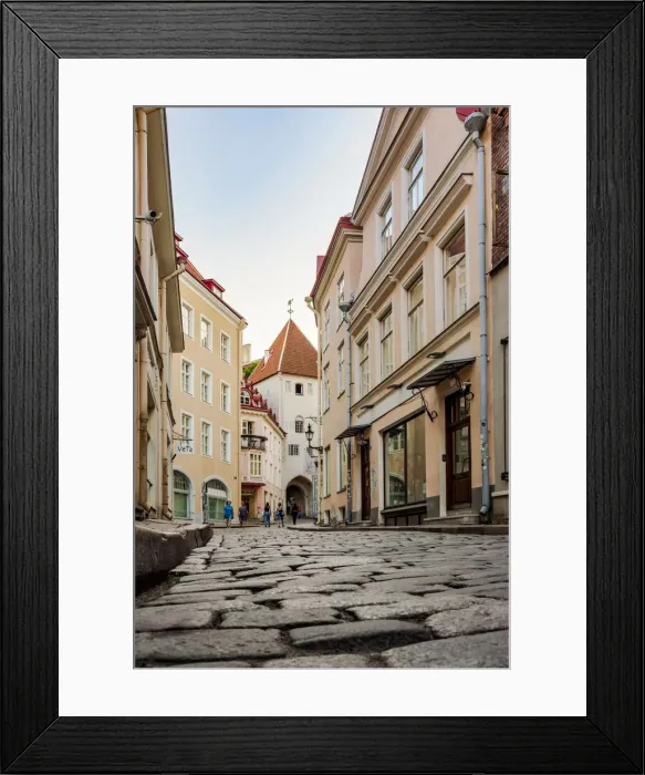 Framed Print : Pikk Street, low angle view, Old Town, Tallinn, Estonia Framed Print : Pikk Street, low angle view, Old Town, Tallinn, Estonia
