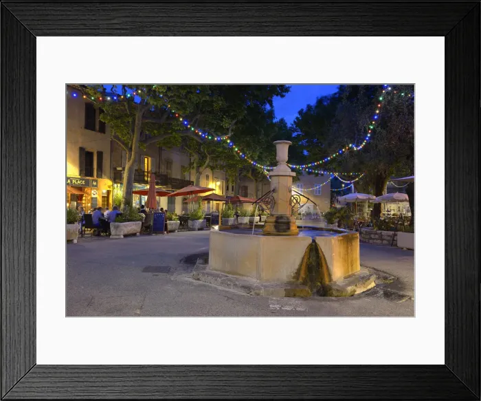 Framed Print : Marketplace with fountain and restaurants in Tourtour, Departement Var, Provence, Provence-Alpes-Cote d Azur, Alpes de Haute Provence, Southern France, France Framed Print : Marketplace with fountain and restaurants in Tourtour, Departement Var, Provence, Provence-Alpes-Cote d Azur, Alpes de Haute Provence, Southern France, France