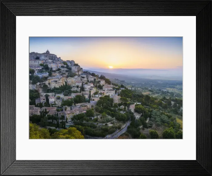 Framed Print : Sunrise over Gordes, Luberon, Provence, Provence-Alpes-Cote d Azur, Alpes de Haute Provence, South France, France Framed Print : Sunrise over Gordes, Luberon, Provence, Provence-Alpes-Cote d Azur, Alpes de Haute Provence, South France, France