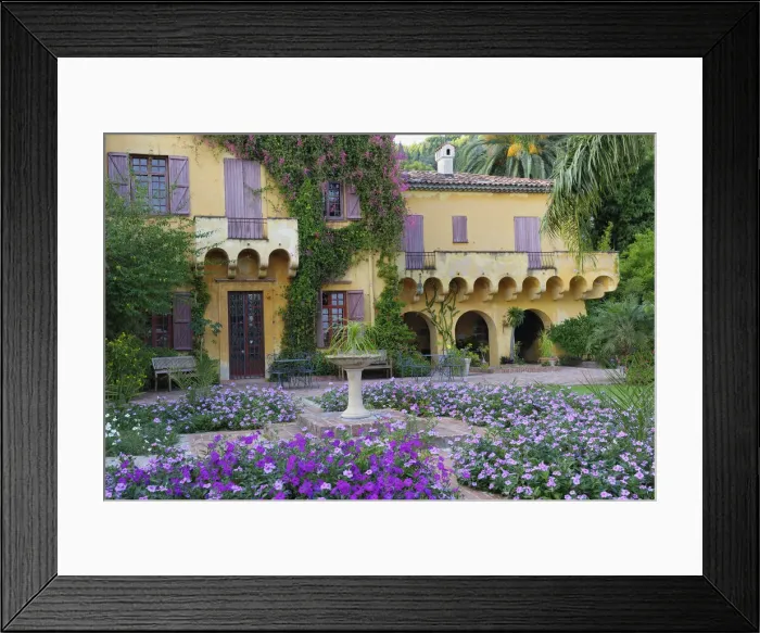 Framed Print : Mediterranean Garden and Country House Val Rahmeh, Menton, Provence-Alpes-Cote d Azur, French Riviera, France Framed Print : Mediterranean Garden and Country House Val Rahmeh, Menton, Provence-Alpes-Cote d Azur, French Riviera, France