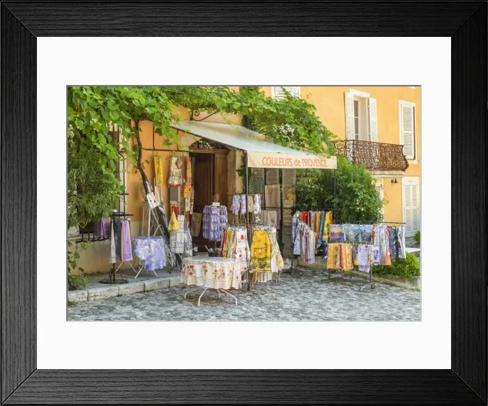 Framed Print : Souvenir Shop in Moustiers-Sainte-Marie, Provence, Provence-Alpes-Cote d'Azur, Alpes-de-Haute-Provence, Southern France, France, Europe