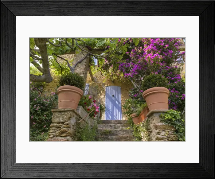 Framed Print : Mediterranean flair in the medieval village of Bormes-les-Mimosas, Department Var, Provence, Alpes-Maritimes, Provence-Alpes-Cote d Azur, French Riviera, , South France, France Framed Print : Mediterranean flair in the medieval village of Bormes-les-Mimosas, Department Var, Provence, Alpes-Maritimes, Provence-Alpes-Cote d Azur, French Riviera, , South France, France