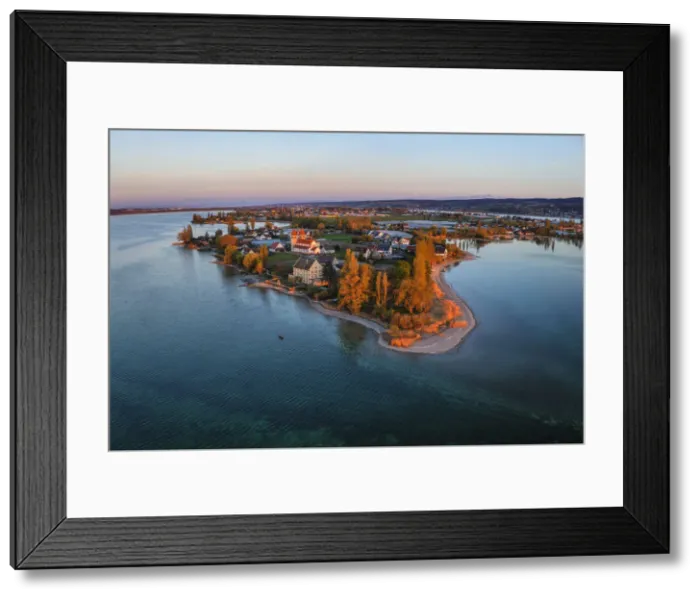 Framed Print : Church of St. Peter and Paul in Niederzell at sunset, UNESCO World Heritage Site, Reichenau Island, Lake Constance, Baden Wurttemberg, Germany Framed Print : Church of St. Peter and Paul in Niederzell at sunset, UNESCO World Heritage Site, Reichenau Island, Lake Constance, Baden Wurttemberg, Germany
