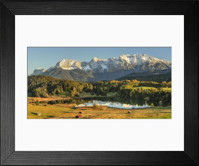 Framed Print : Lake Geroldsee and Karwendel Mountain Range, Klais, Upper Bavaria, Germany Framed Print : Lake Geroldsee and Karwendel Mountain Range, Klais, Upper Bavaria, Germany