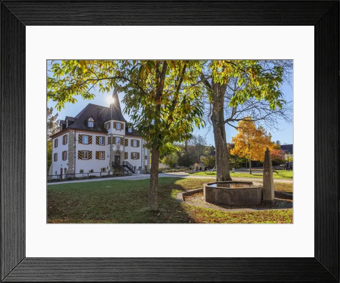 Framed Print : Entenstein moated castle, Schliengen, Markgrafler Land, Black Forest, Baden-Wurttemberg, Germany Framed Print : Entenstein moated castle, Schliengen, Markgrafler Land, Black Forest, Baden-Wurttemberg, Germany