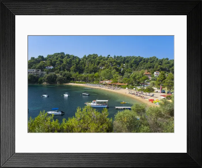 Framed Print : Tzaneria Beach, Skiathos, Sporade Islands, Greece Framed Print : Tzaneria Beach, Skiathos, Sporade Islands, Greece