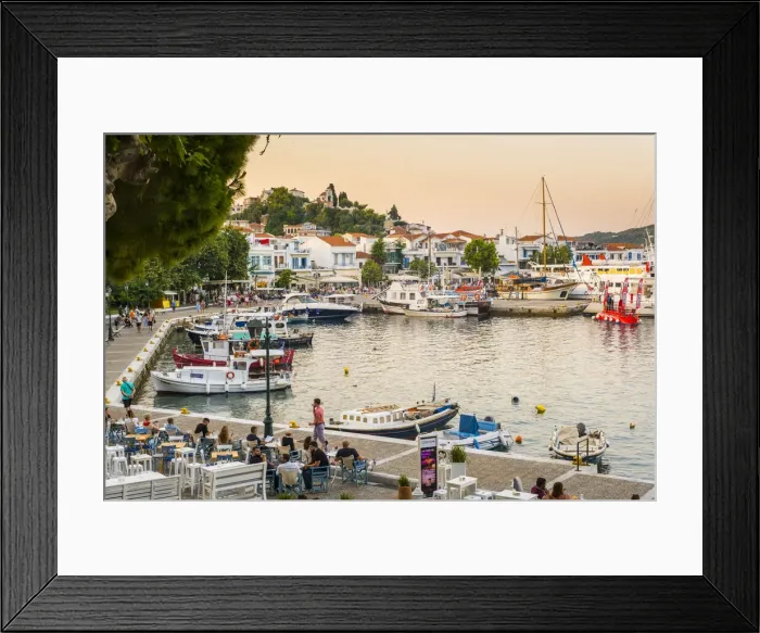 Framed Print : Harbour at Skiathos Town, Skiathos, Sporade Islands, Greece Framed Print : Harbour at Skiathos Town, Skiathos, Sporade Islands, Greece