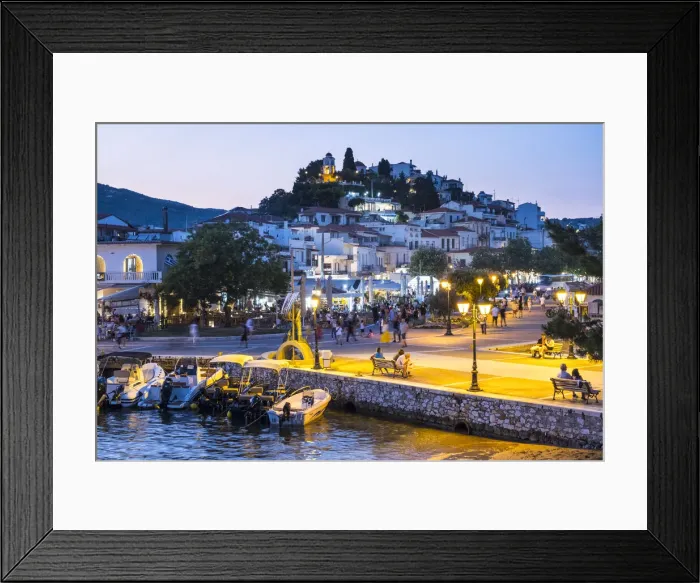 Framed Print : Harbour at Skiathos Town, Skiathos, Sporade Islands, Greece Framed Print : Harbour at Skiathos Town, Skiathos, Sporade Islands, Greece