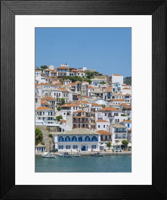 Framed Print : Harbour of Skopelos Town, Skopelos, Sporade Islands, Greece Framed Print : Harbour of Skopelos Town, Skopelos, Sporade Islands, Greece