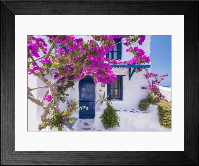 Framed Print : Bougainvillea & traditional house, Skopelos Town, Skopelos, Sporade Islands, Greece Framed Print : Bougainvillea & traditional house, Skopelos Town, Skopelos, Sporade Islands, Greece