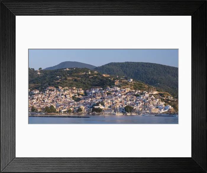 Framed Print : Harbour of Skopelos Town, Skopelos, Sporade Islands, Greece
